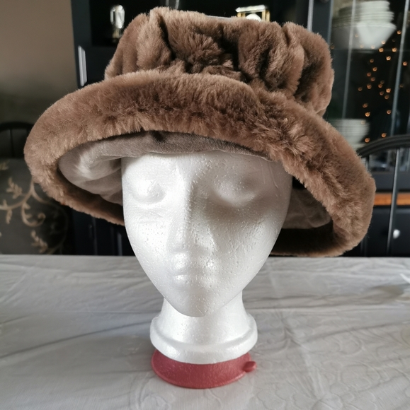 Vintage Headsup Suede Faux Fur Panama Hat - Picture 1 of 13